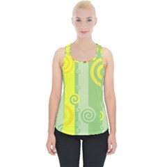 Ring Kringel Background Abstract Yellow Piece Up Tank Top
