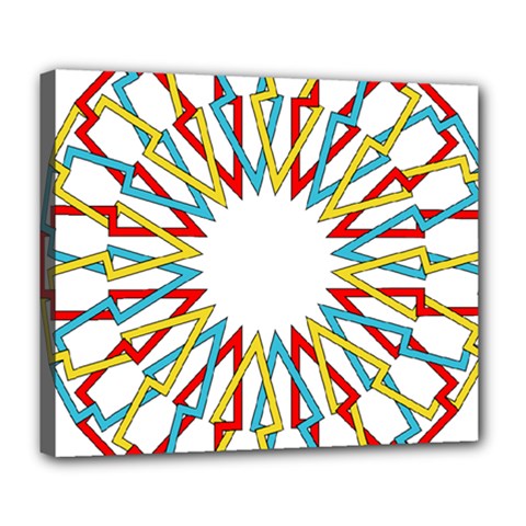 Wheel Complex Symbol Mandala Deluxe Canvas 24  X 20  (stretched) by HermanTelo