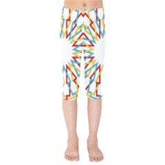 Wheel Complex Symbol Mandala Kids  Capri Leggings 