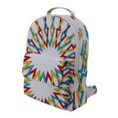 Wheel Complex Symbol Mandala Flap Pocket Backpack (large)