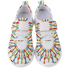 Wheel Complex Symbol Mandala Women s Velcro Strap Shoes