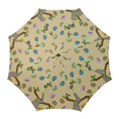 Sloth Neutral Color Cute Cartoon Golf Umbrellas by HermanTelo