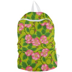 Roses Flowers Pattern Bud Pink Foldable Lightweight Backpack