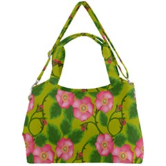 Roses Flowers Pattern Bud Pink Double Compartment Shoulder Bag