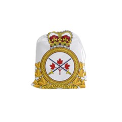 Badge Of The Canadian Army Drawstring Pouch (small) by abbeyz71