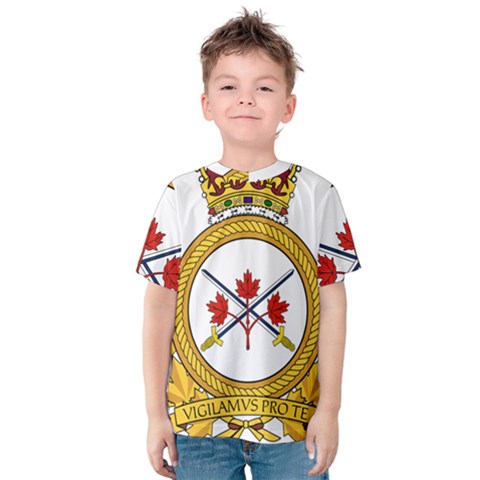 Badge Of The Canadian Army Kids  Cotton Tee by abbeyz71