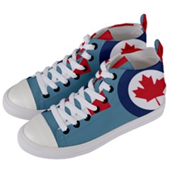 Air Force Ensign Of Canada Women s Mid-top Canvas Sneakers by abbeyz71