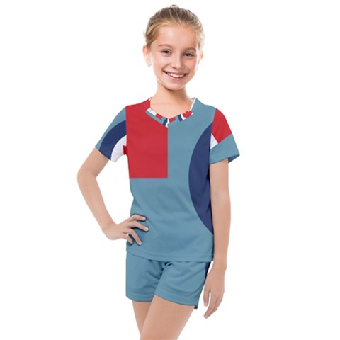 Air Force Ensign Of Canada Kids  Mesh Tee And Shorts Set by abbeyz71