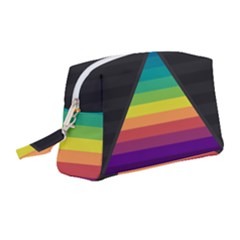 Background Rainbow Stripes Bright Wristlet Pouch Bag (medium) by Pakrebo