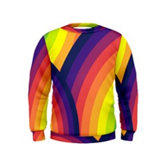 Background Rainbow Colors Colorful Kids  Sweatshirt by Pakrebo
