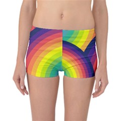 Background Rainbow Colors Colorful Reversible Boyleg Bikini Bottoms by Pakrebo