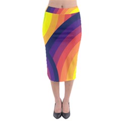 Background Rainbow Colors Colorful Midi Pencil Skirt by Pakrebo