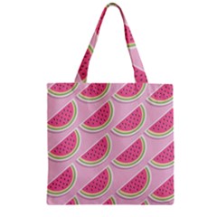 Melons Pattern Food Fruits Melon Zipper Grocery Tote Bag