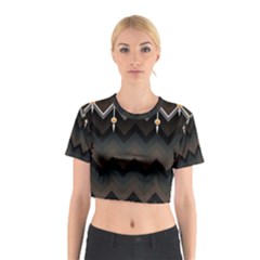 Background Pattern Non Seamless Cotton Crop Top by Pakrebo