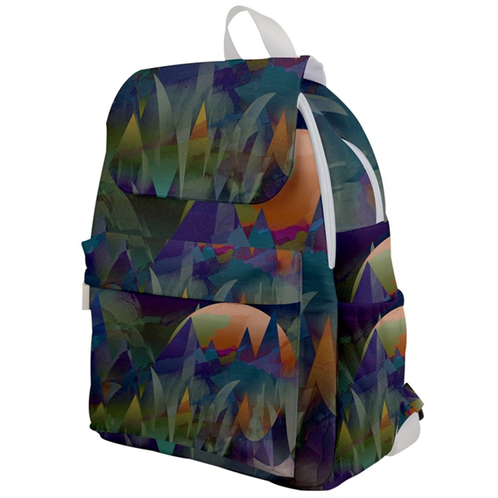 Mountains Abstract Mountain Range Top Flap Backpack