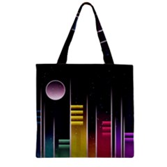 Illustrations Background Abstract Colors Zipper Grocery Tote Bag