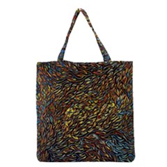 Flames Pattern Texture Gold Grocery Tote Bag