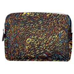 Flames Pattern Texture Gold Make Up Pouch (medium) by Pakrebo