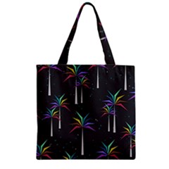 Background Flora Trees Palm Zipper Grocery Tote Bag