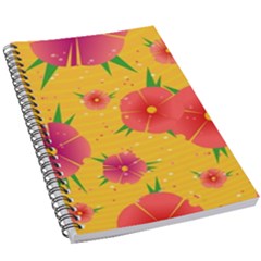 Background Flowers Floral Pattern 5 5  X 8 5  Notebook