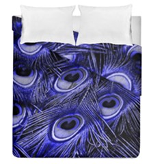 Peacock Feathers Color Plumage Duvet Cover Double Side (queen Size) by Pakrebo