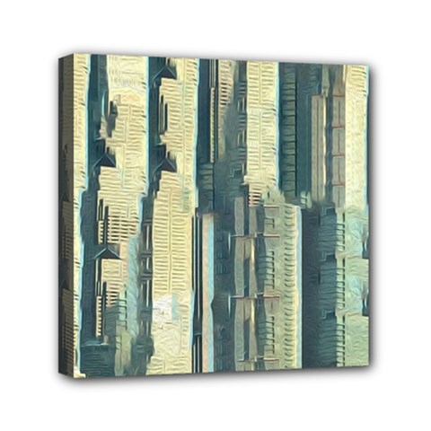 Texture Abstract Buildings Mini Canvas 6  X 6  (stretched) by Pakrebo