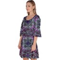 Pattern Fire Purple Repeating Velour Kimono Dress View2