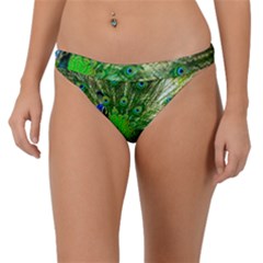 Peacock Peafowl Pattern Plumage Band Bikini Bottom by Pakrebo