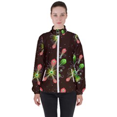 Background Non Seamless Pattern Women s High Neck Windbreaker by Pakrebo