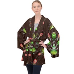 Background Non Seamless Pattern Velvet Kimono Robe by Pakrebo