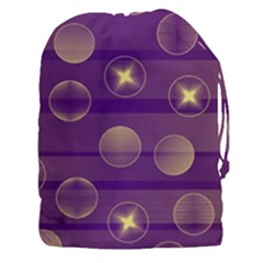 Background Purple Lines Decorative Drawstring Pouch (xxxl) by Pakrebo