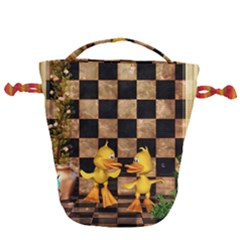 Cute Little Ducks Drawstring Bucket Bag by FantasyWorld7