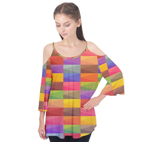 Abstract Background Geometric Flutter Tees by Mariart