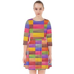 Abstract Background Geometric Smock Dress by Mariart