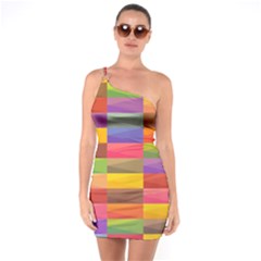 Abstract Background Geometric One Soulder Bodycon Dress by Mariart
