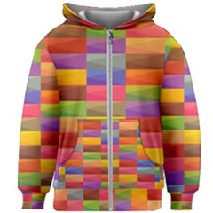 Abstract Background Geometric Kids  Zipper Hoodie Without Drawstring by Mariart