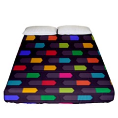 Background Colorful Geometric Fitted Sheet (california King Size) by HermanTelo