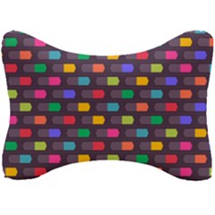 Background Colorful Geometric Seat Head Rest Cushion by HermanTelo
