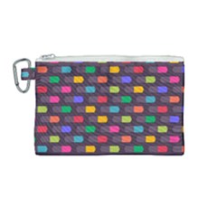 Background Colorful Geometric Canvas Cosmetic Bag (medium)