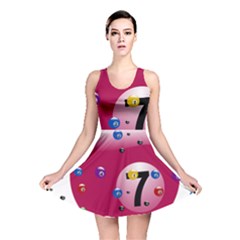 Billiard Ball Ball Game Pink Reversible Skater Dress by HermanTelo