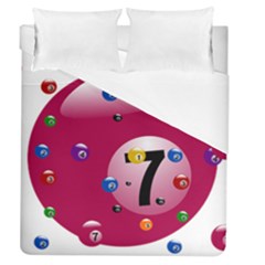 Billiard Ball Ball Game Pink Duvet Cover (queen Size) by HermanTelo
