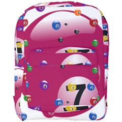 Billiard Ball Ball Game Pink Full Print Backpack