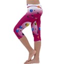 Billiard Ball Ball Game Pink Kids  Lightweight Velour Capri Leggings  View2