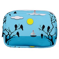 Birds Sun Tree Animal Black Tree Make Up Pouch (small) by HermanTelo