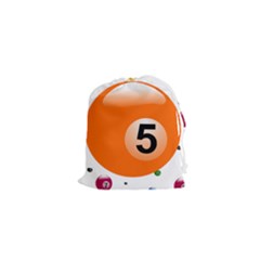 Billiard Ball Ball Game Pink Orange Drawstring Pouch (xs) by HermanTelo