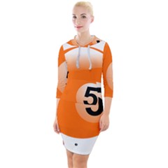 Billiard Ball Ball Game Pink Orange Quarter Sleeve Hood Bodycon Dress by HermanTelo