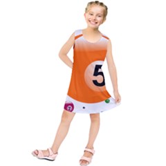 Billiard Ball Ball Game Pink Orange Kids  Tunic Dress