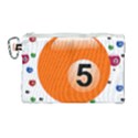 Billiard Ball Ball Game Pink Orange Canvas Cosmetic Bag (Large) View1