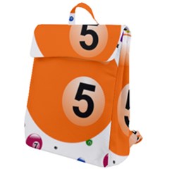 Billiard Ball Ball Game Pink Orange Flap Top Backpack by HermanTelo