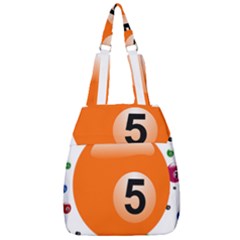 Billiard Ball Ball Game Pink Orange Center Zip Backpack by HermanTelo
